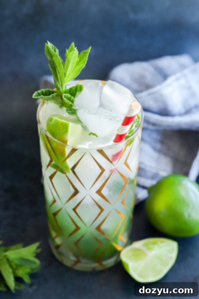 Bacardi Mojito: Your Perfect Refreshment 8 Two Bacardi mojitos garnished with mint and lime