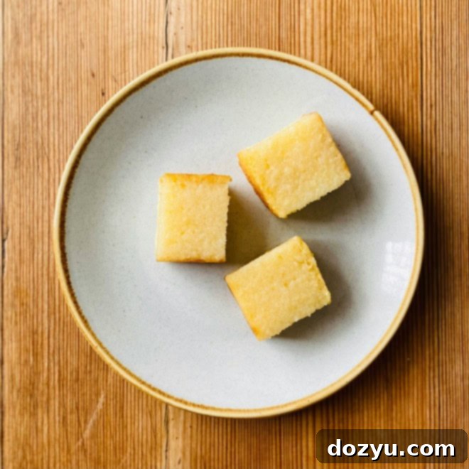 cornbread slices on a plate