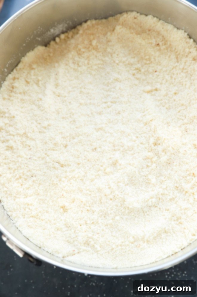 bowl of sifted almond flour and granulated sugar