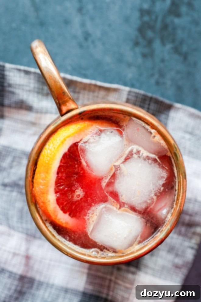 blood orange ginger beer mocktail