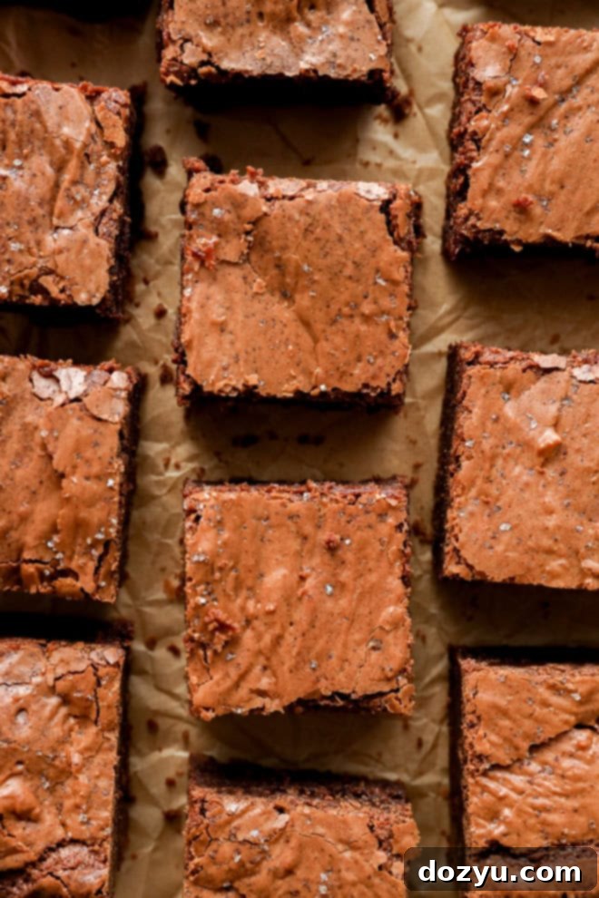 coffee brownies in rows