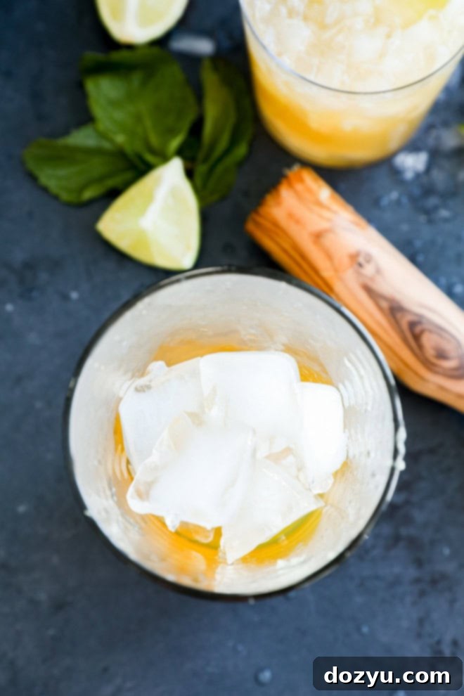 Ipanema Mocktail 4 making an ipanema cocktail in a shaker with muddler on the side