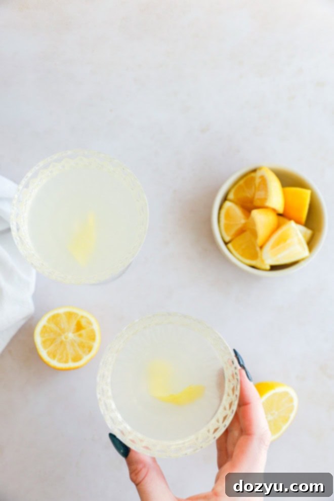 Sip on Perfection: The Bee's Knees Cocktail 5 hand holding coupe glass with bees knees cocktail garnished with a lemon twist