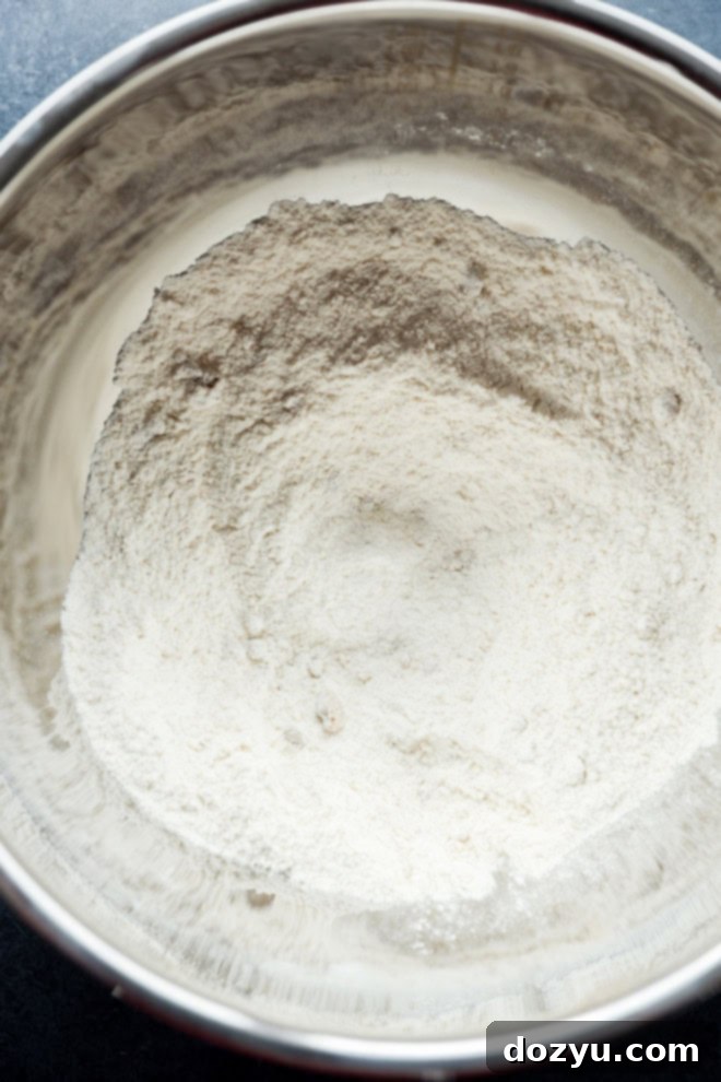 dry ingredients in a bowl mixed together