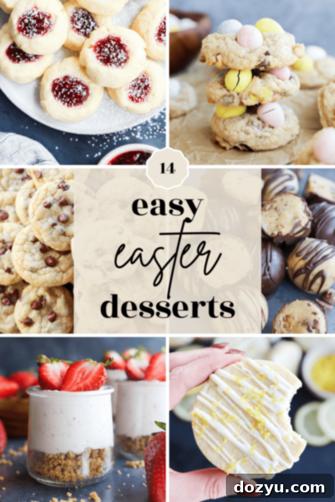 Easy Easter Desserts pinterest image