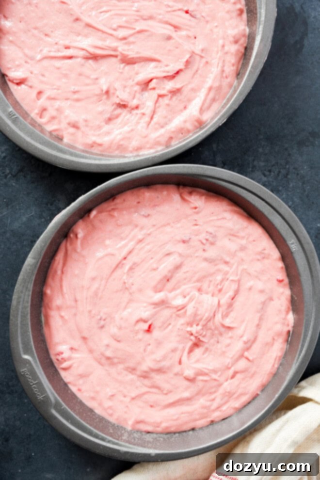 easy fruit batter in cake tins before baking in the oven