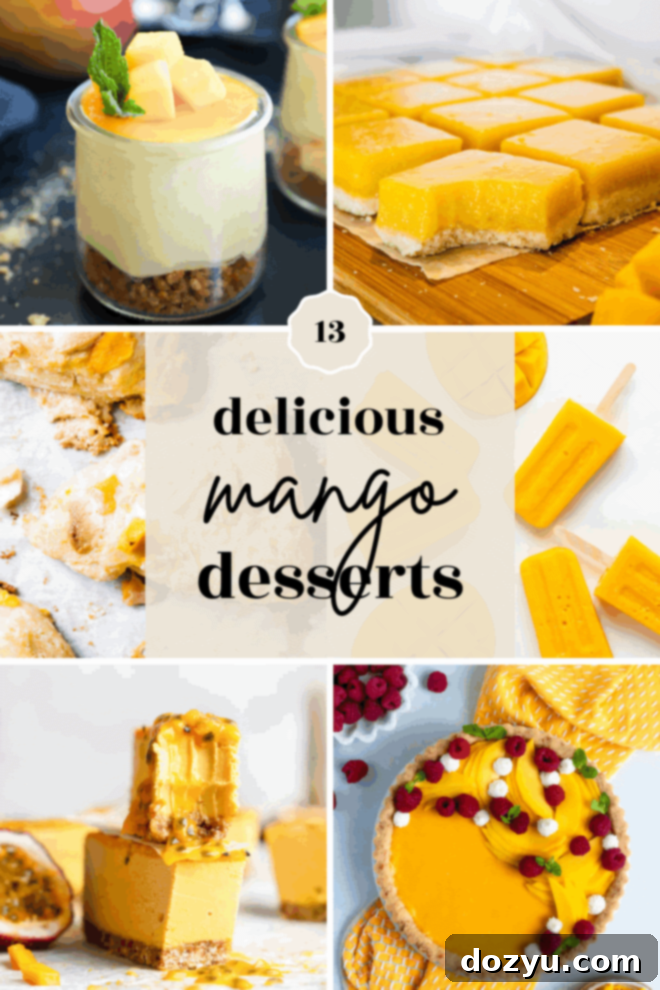 mango dessert recipes pinterest image