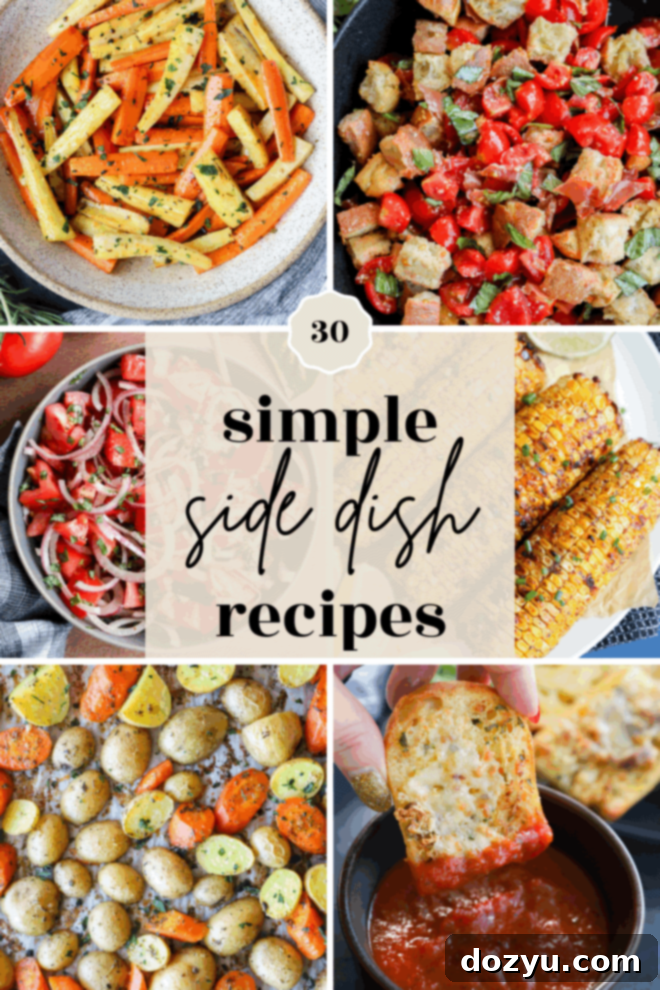 Simple easy side dish recipes pinterest image