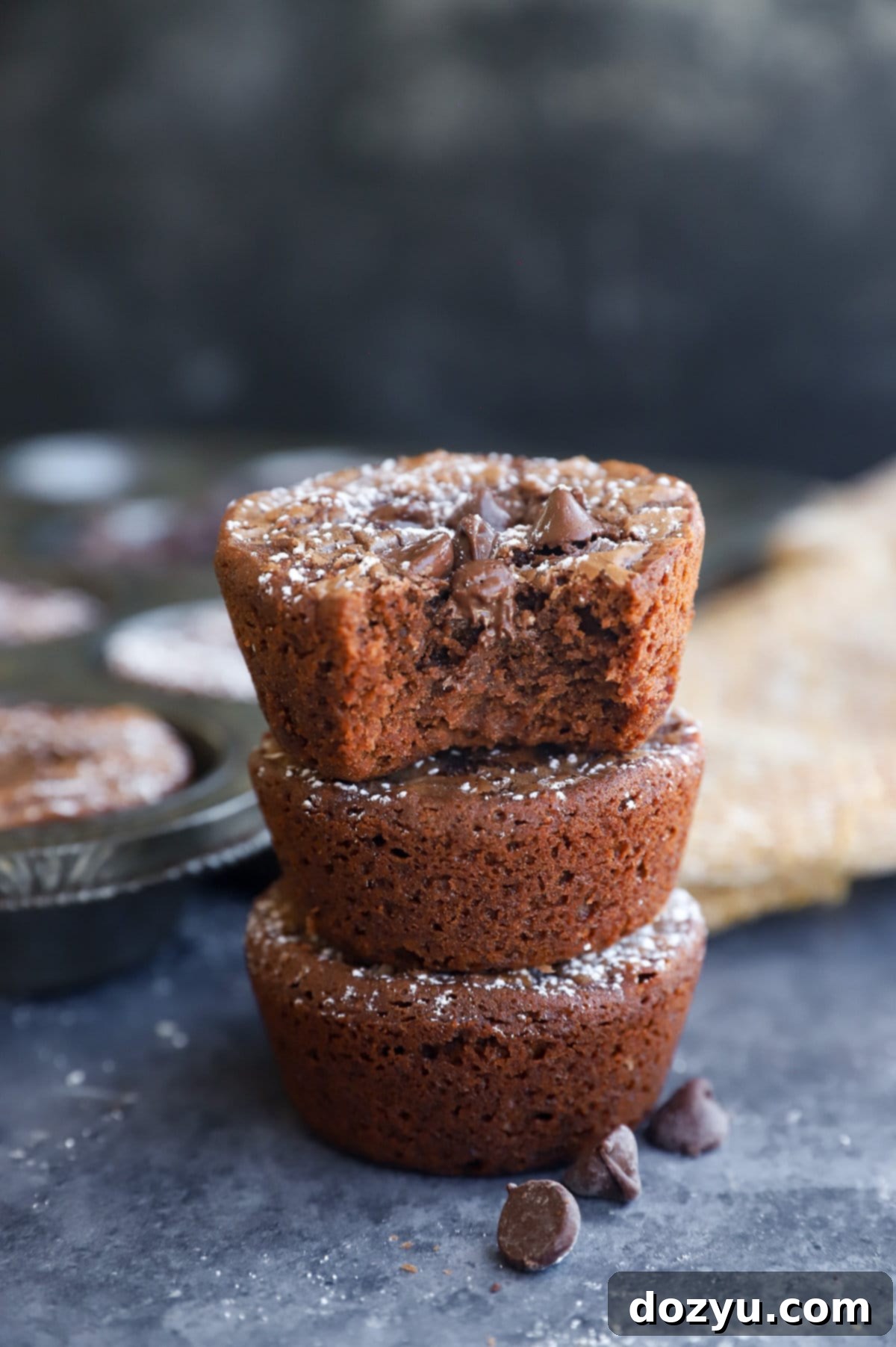 Nutella cake bites in a stack image